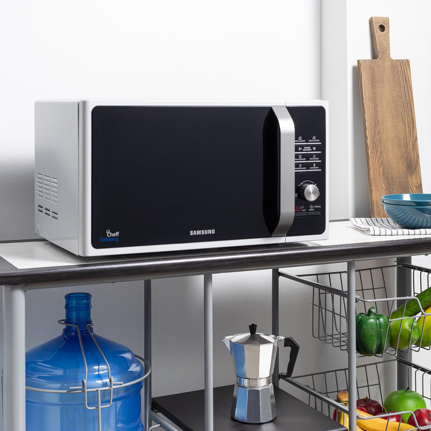 Horno de Microondas 1.1 Pies Cúbicos Samsung MS32F303TAW