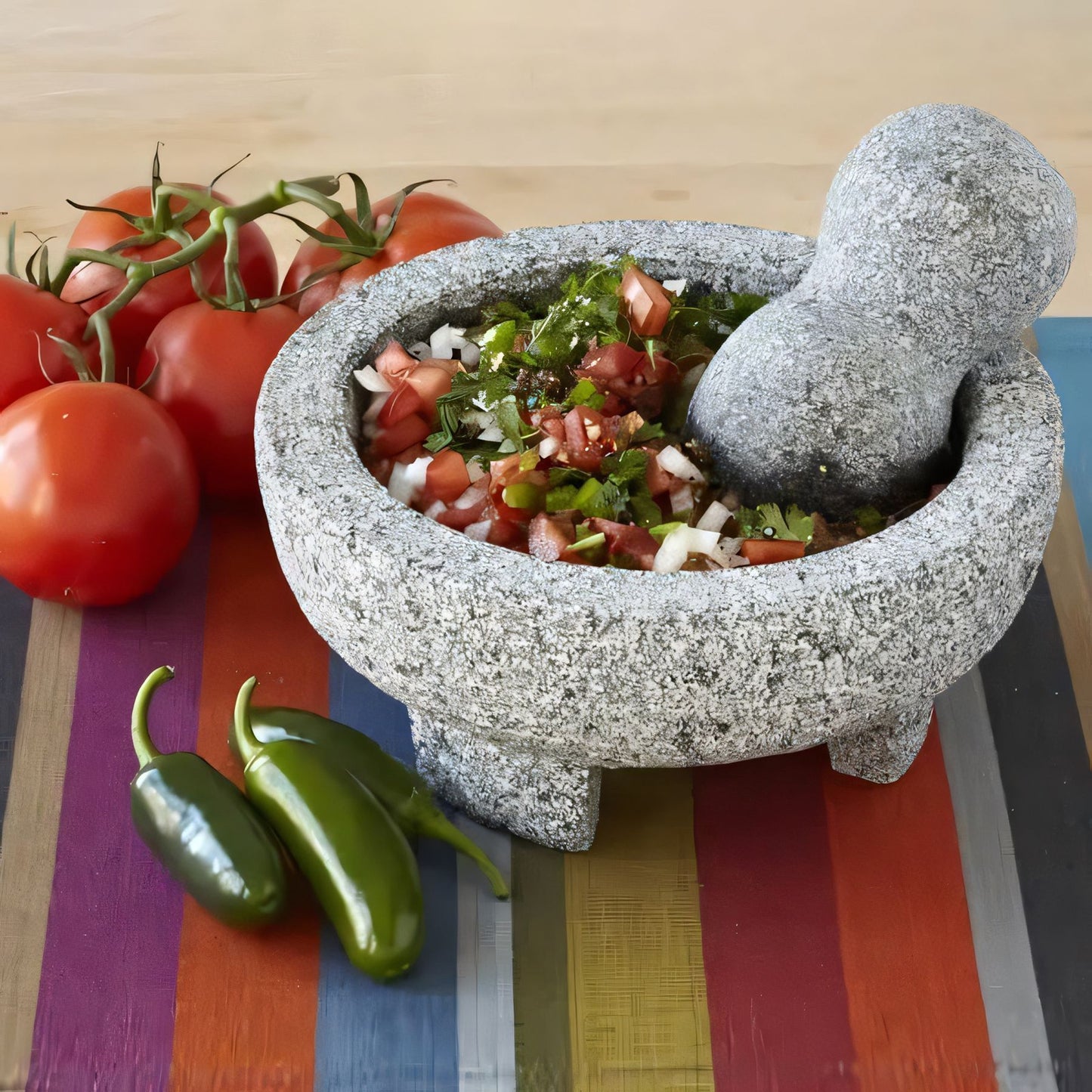 Molcajete Tradicional de Granito Gris MEXI-2011M