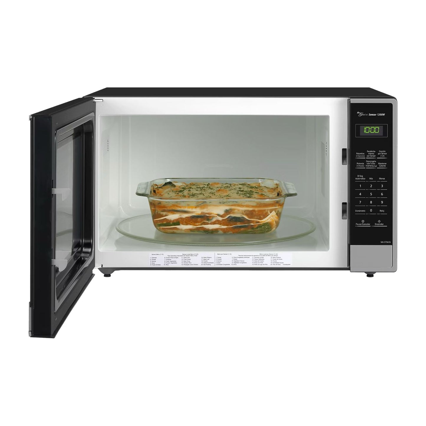 Horno de Microondas Panasonic 2.2 Pies Cúbicos Inverter Negro NN-ST965SRPH