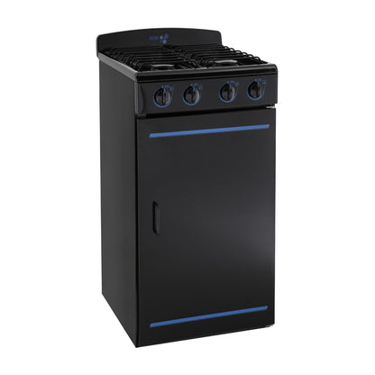 Estufa de Piso IEM 20 Pulgadas 4 Quemadores Negra PIG5101NN0