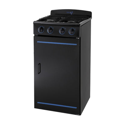 Estufa de Piso IEM 20 Pulgadas 4 Quemadores Negra PIG5101NN0