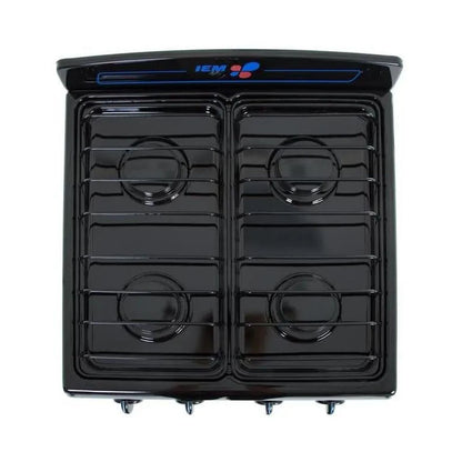 Estufa de Piso IEM 20 Pulgadas 4 Quemadores Negra PIG5101NN0