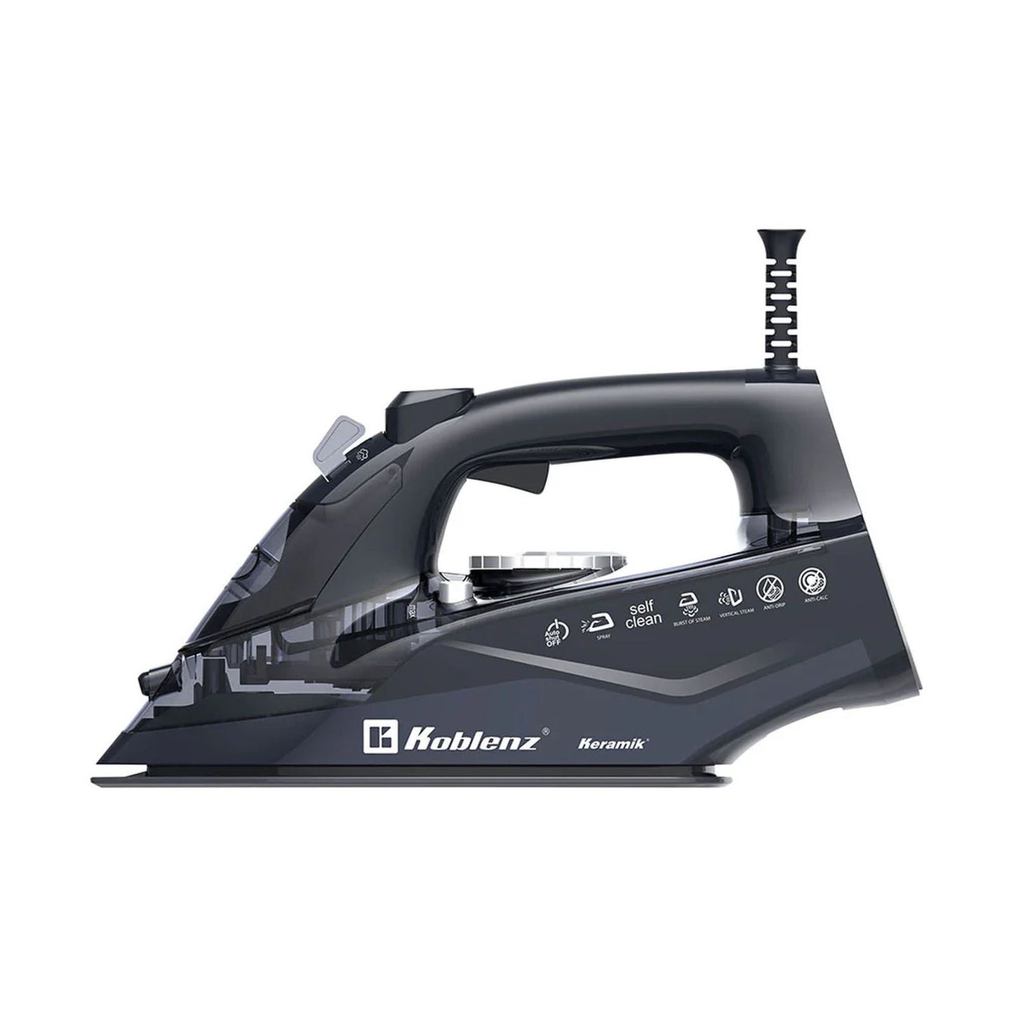 Plancha de Vapor Koblenz Secure Keramik Negra PKK-760-SG