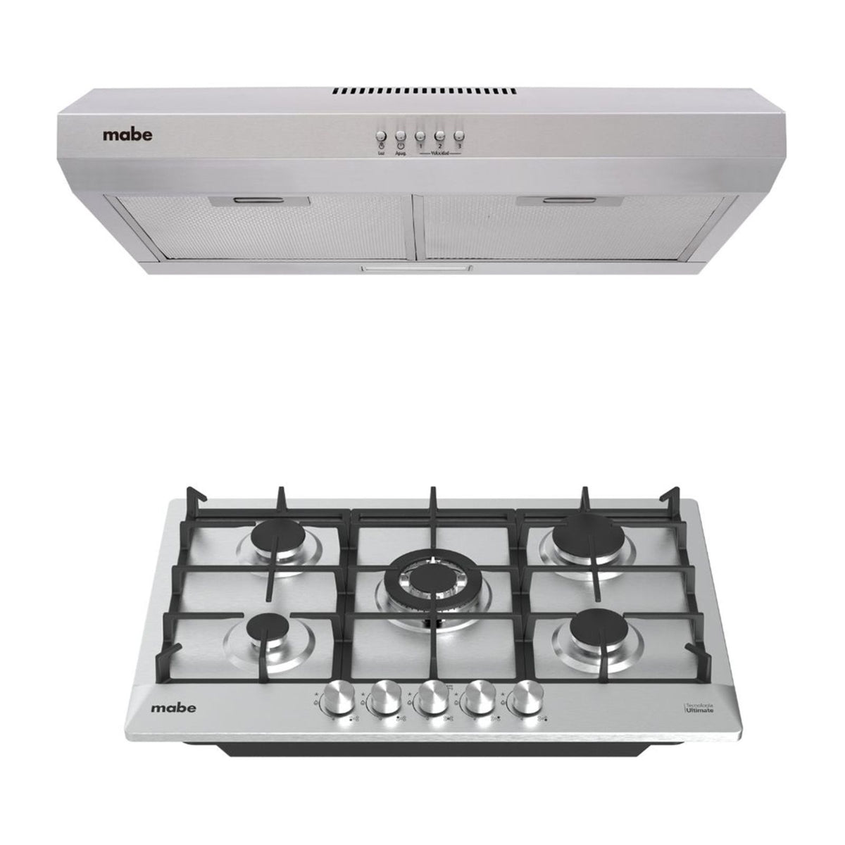 Combo Parrilla Empotrable 30 Pulgadas + Campana Mabe PM7650CM7640