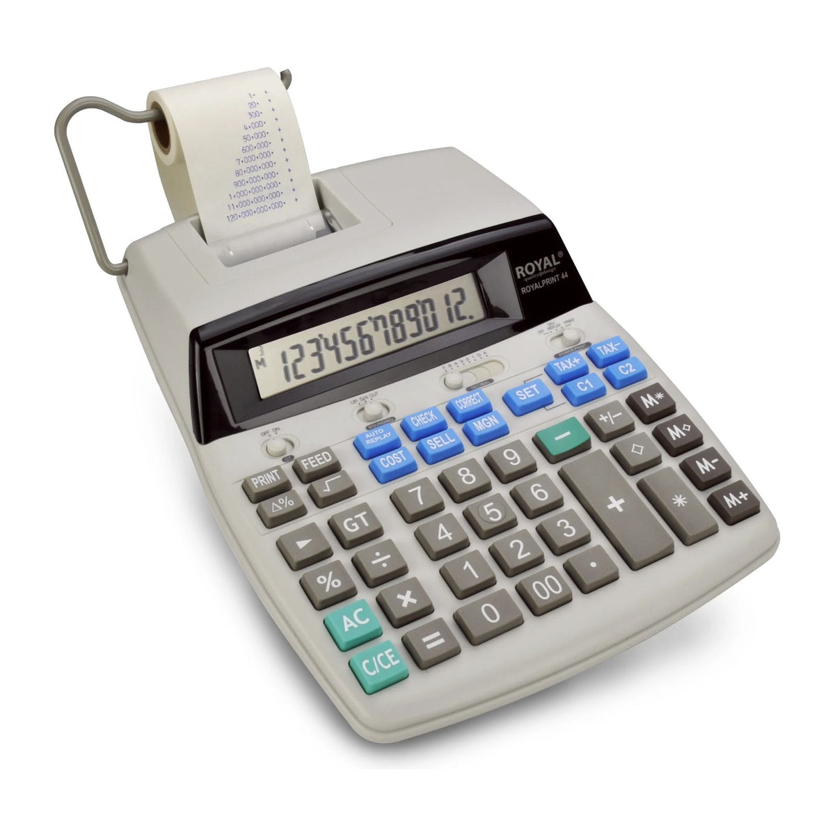 Calculadora de Escritorio Royal con impresora de 12 Dígitos Print 44