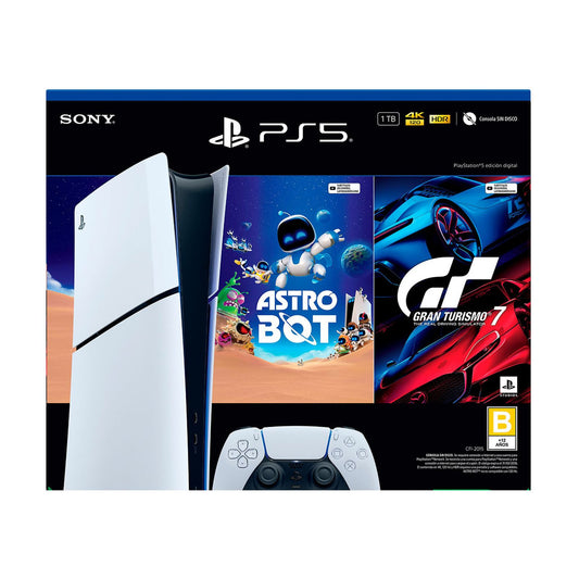 PlayStation 5 Edición Digital 1Tb Bundle Astro Bot + GT7