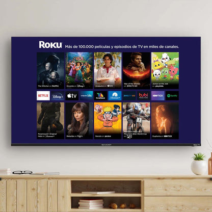 Televisión Pantalla 65 Pulgadas Sharp Aquos Frameless Roku TV 4K UHD 4TC65DL7UR