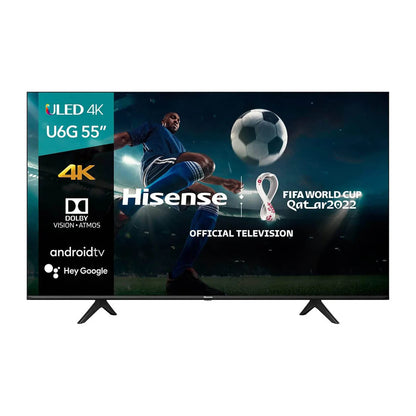 Televisión Pantalla 55 Pulgadas Hisense ULED Android TV 4K UHD 55U6G