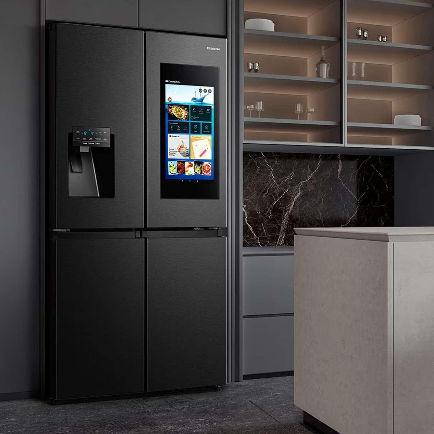 Refrigerador Hisense 20 Pies Cúbicos French Door Gris RC20N6HBX1