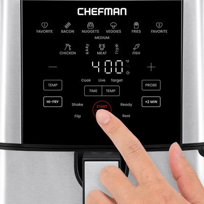Freidora de Aire Chefman ExacTemp 7.5 Litros Gris RJ38-SQSS-8T2P-D-MX