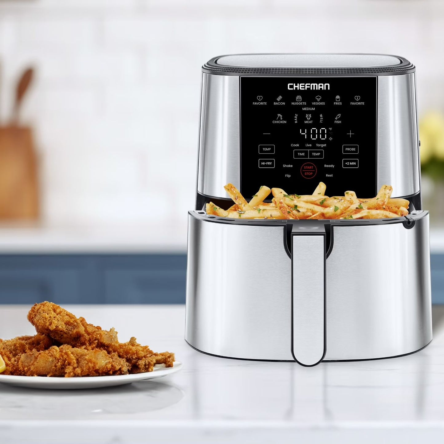Freidora de Aire Chefman ExacTemp 7.5 Litros Gris RJ38-SQSS-8T2P-D-MX