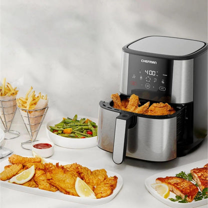 Freidora de Aire Chefman TurboFry 4.7 Litros Gris RJ38-SQSS-5T2P