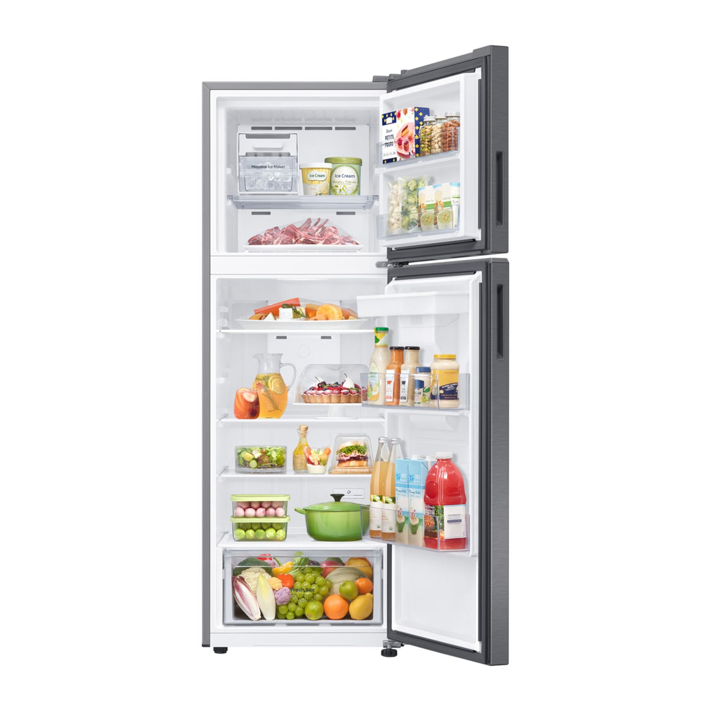 Refrigerador Samsung 12 Pies Cúbicos Gris AI Top Mount RT35DG5224S9