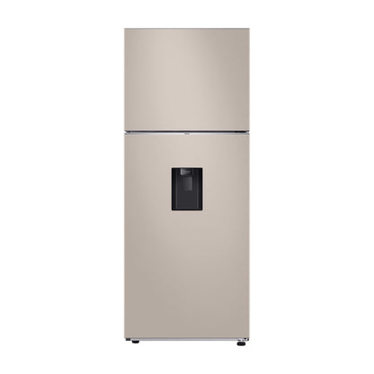 Refrigerador Digital Inverter Samsung Bespoke 15 Pies Cúbicos Top Mount con Despachador de Agua Beige RT42DB6774ET