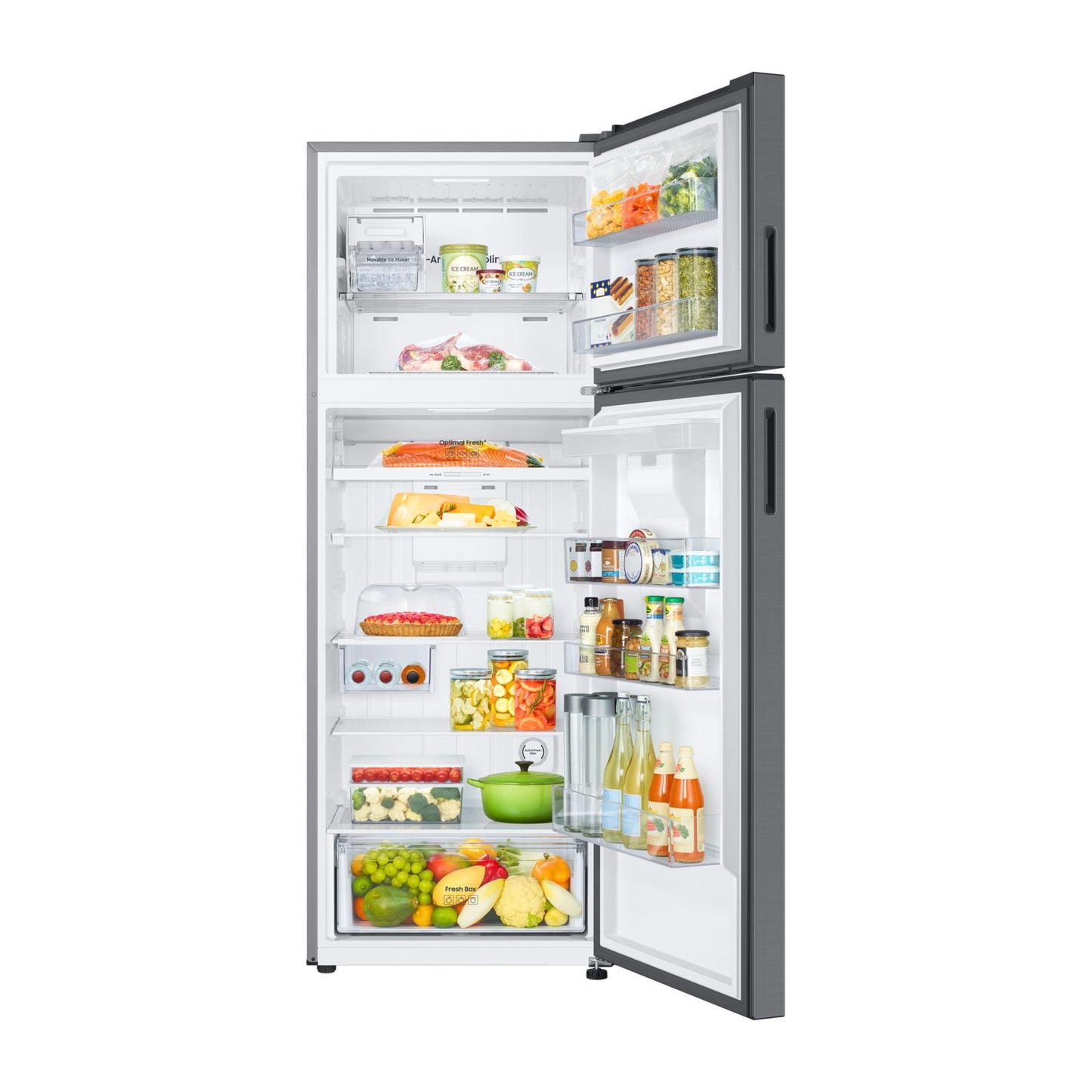 Refrigerador Samsung AI 19 Pies Cúbicos Top Mount con Despachador de Agua Gris RT53DG6758S9
