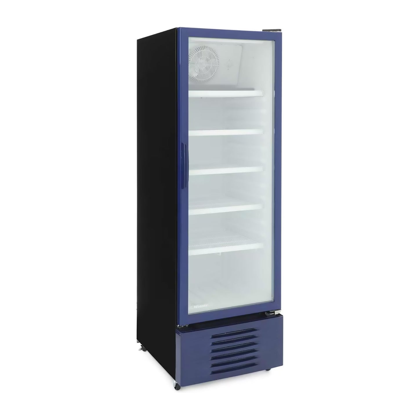 Refrigerador Vitrina 9 Pies Cúbicos Hisense Azul Puerta de Vidrio CVC494N3AWX