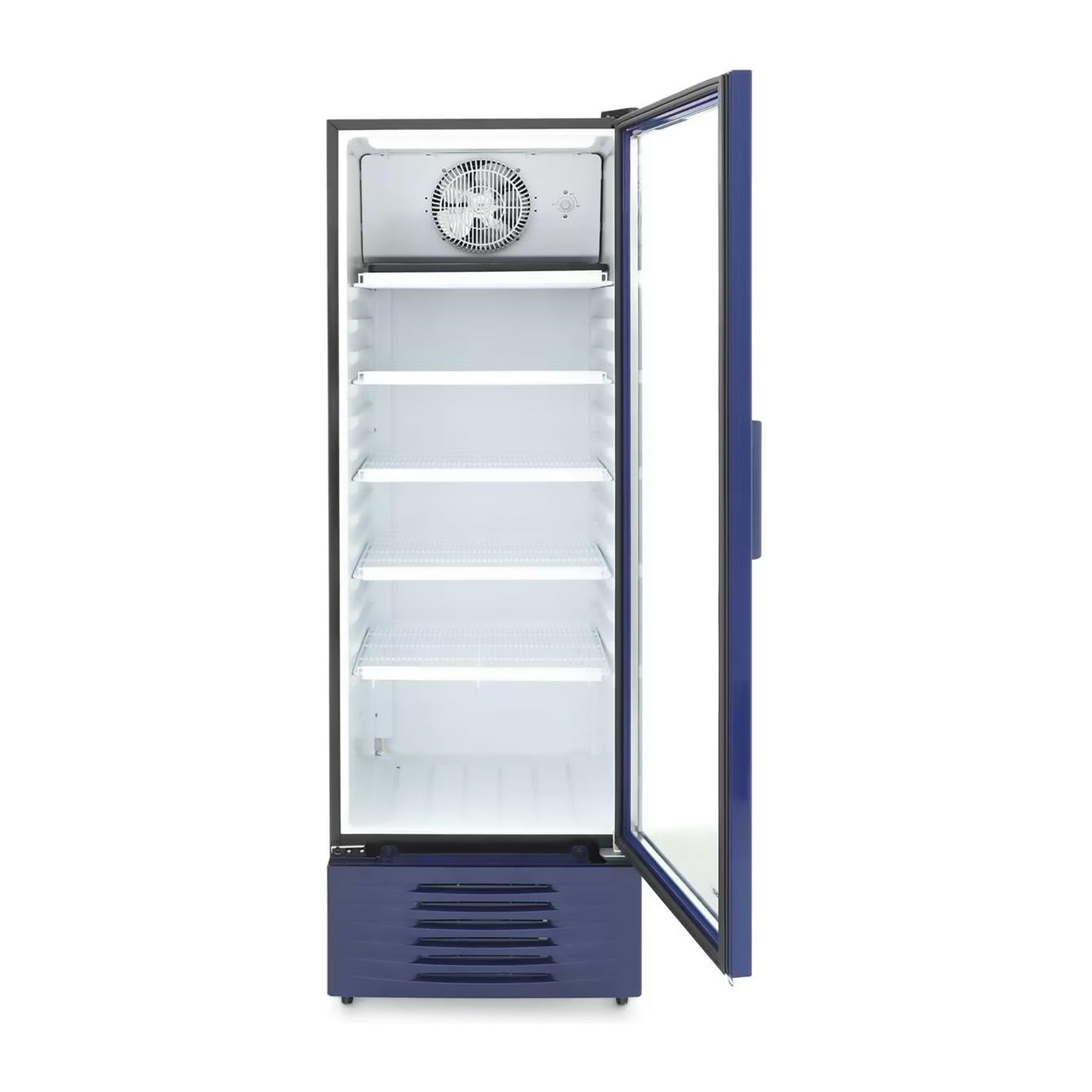 Refrigerador Vitrina 9 Pies Cúbicos Hisense Azul Puerta de Vidrio CVC494N3AWX