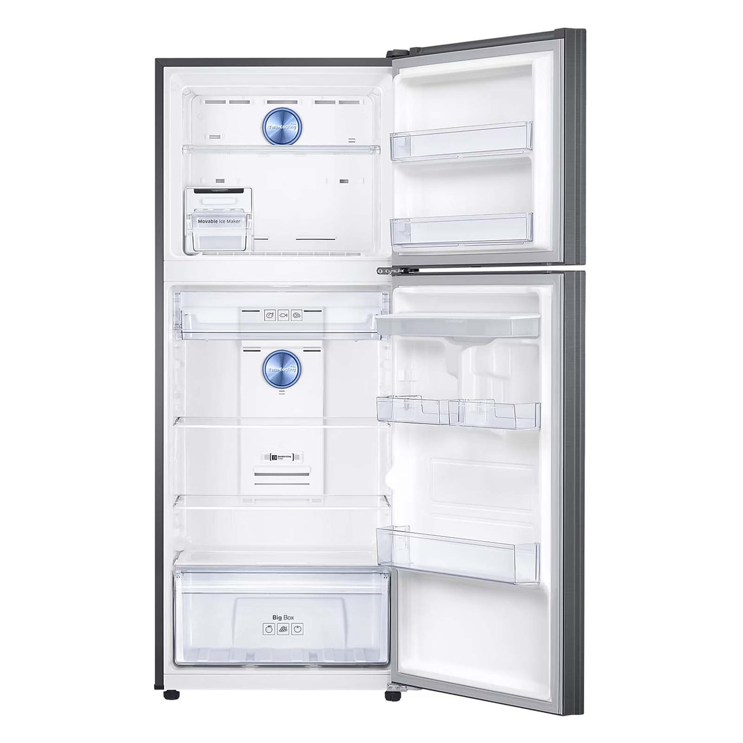 Refrigerador Samsung Top Mount 14 Pies Cúbicos Negro con Despachador de Agua RT38A5930BS