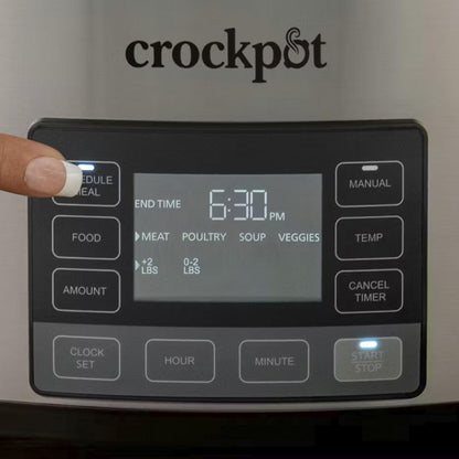 Olla de Cocción Lenta Crockpot 5.6 Litros Programable Gris SCCPVFC630