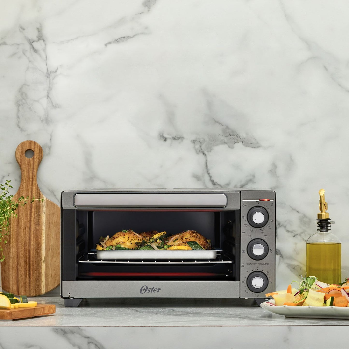 Horno Eléctrico Oster 15 Litros Gris TSSTTV15MNS