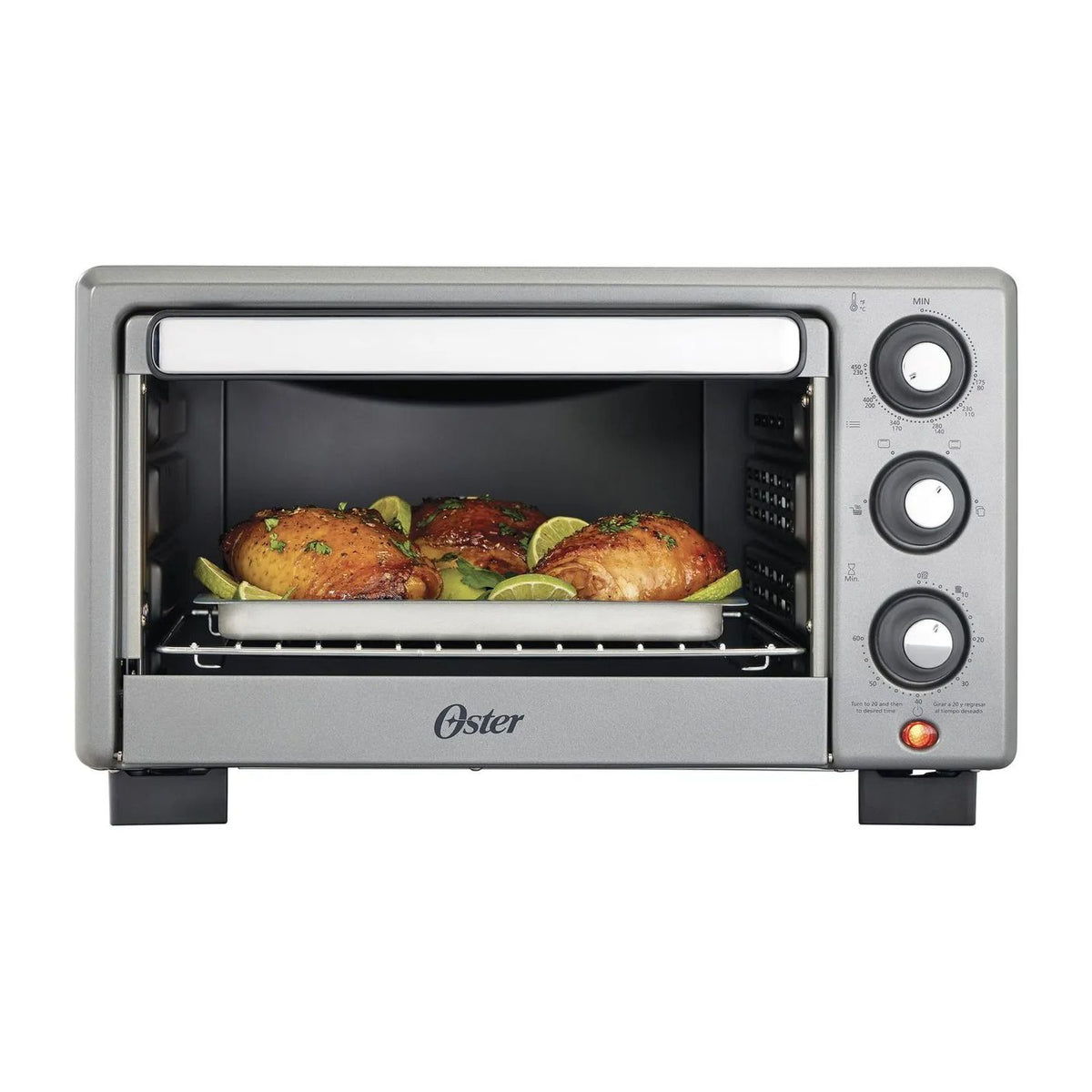 Horno Eléctrico Oster con Freidora de Aire 17 Litros Gris 1400W TSSTTV17MAFNS