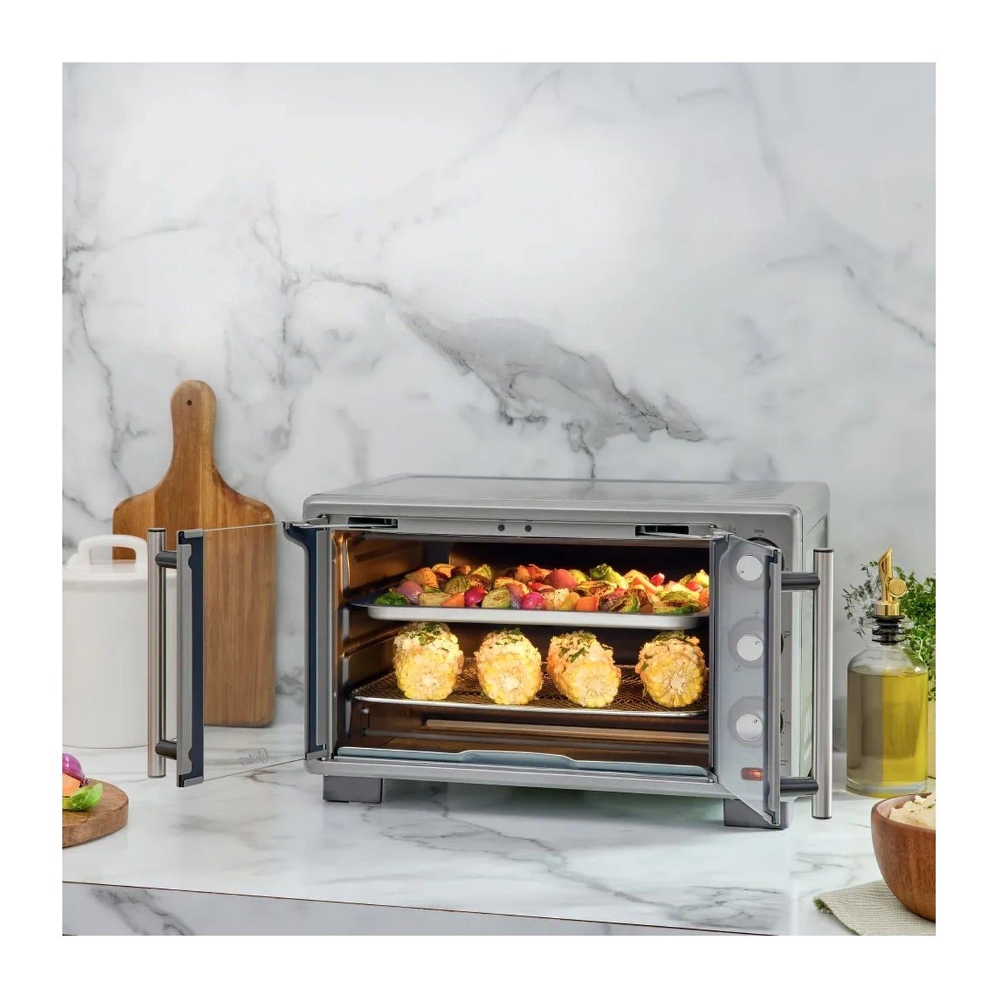 Horno Eléctrico con Freidora de Aire Oster 25 Litros Gris TSSTTV25FDMA