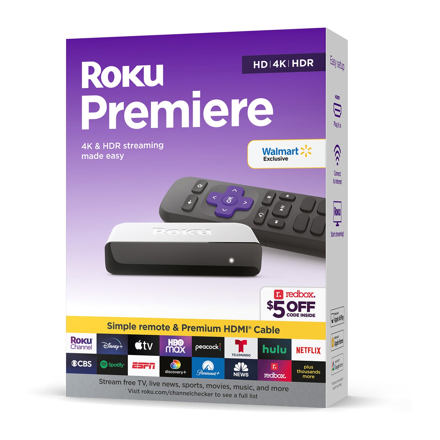 Reproductor de Streaming TV Box Roku Premiere 4K 3920R