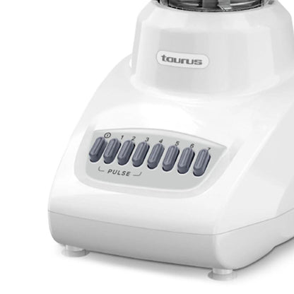 Licuadora Taurus Valencia Vaso de Vidrio 1.25 Litros Blanca