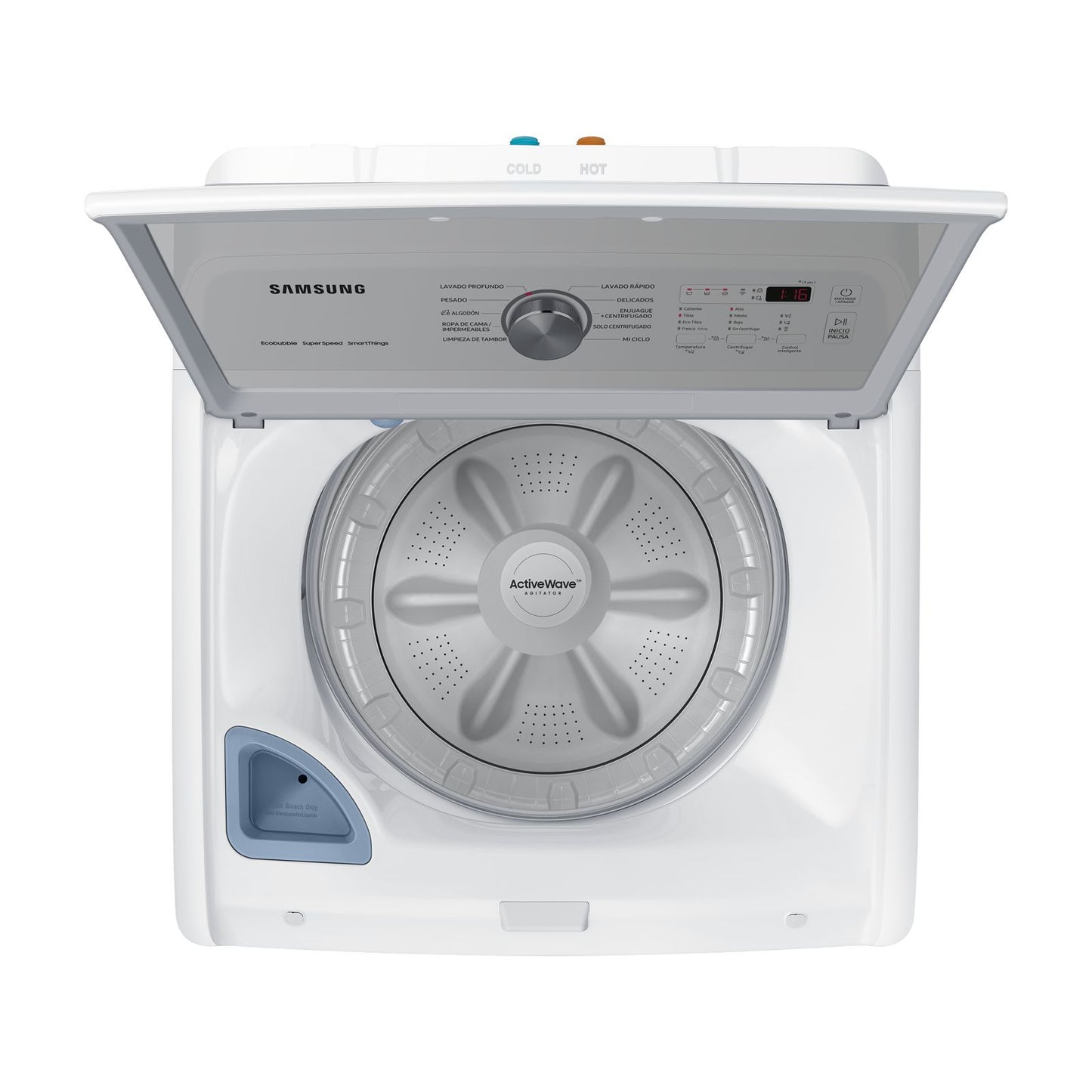 Lavadora Digital Inverter Samsung 22 Kilos Carga Superior Blanca WA22C3543GW