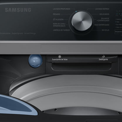 Lavadora Digital Inverter Samsung 22 Kilos Carga Superior Negra WA22C3544GV