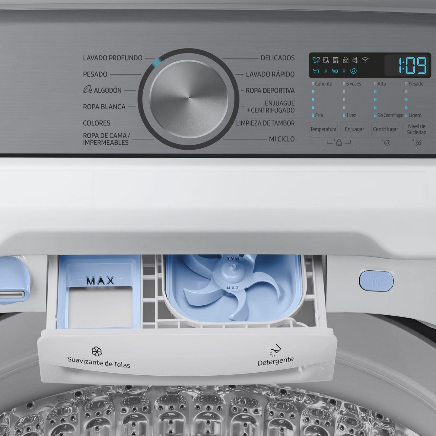 Lavadora Samsung 25 Kilos Carga Superior Blanca WA25DG5505AW