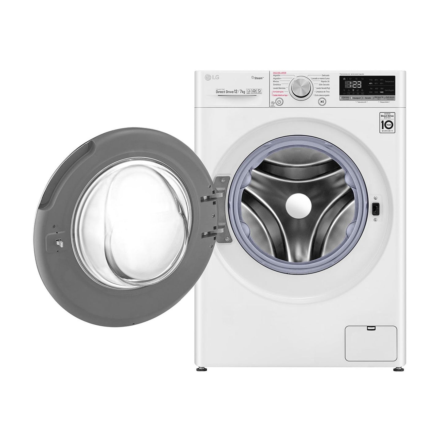 Lavasecadora LG 12 Kilos Carga Frontal Blanca WD12WVC4S6