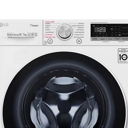 Lavasecadora LG 12 Kilos Carga Frontal Blanca WD12WVC4S6