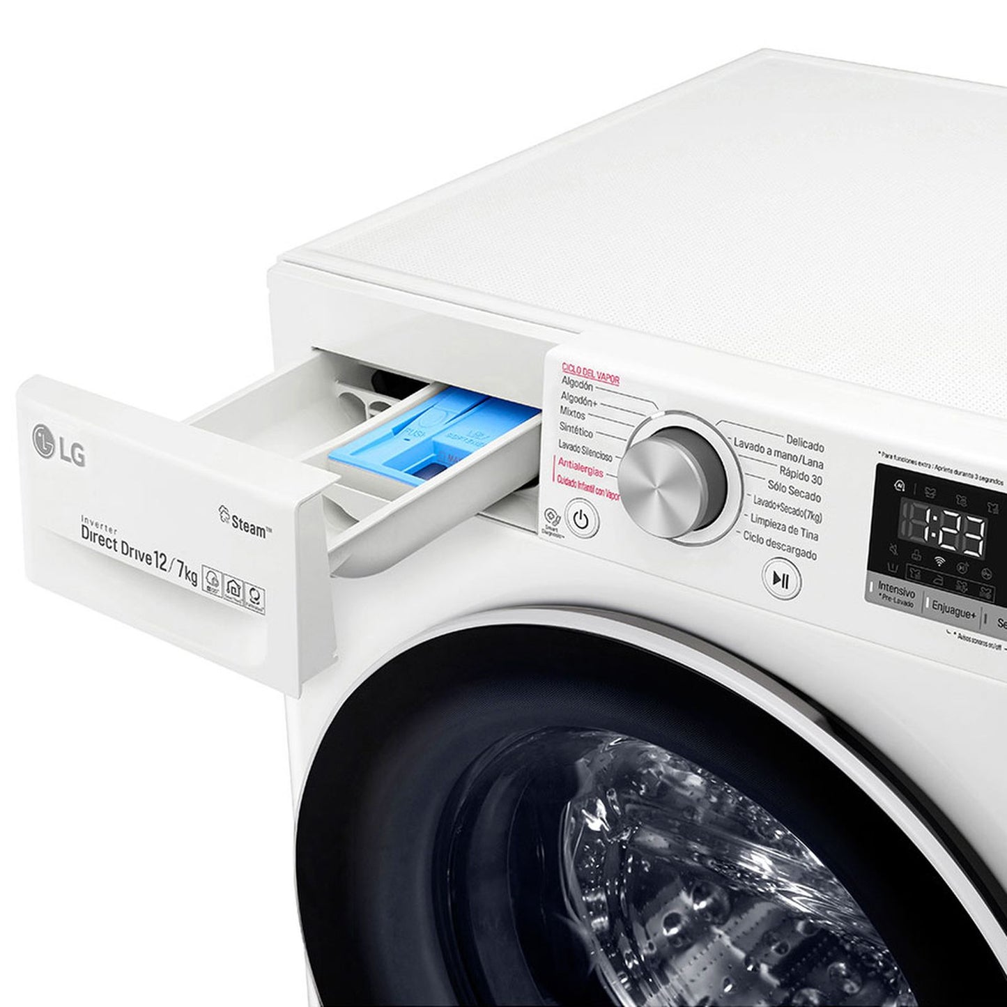 Lavasecadora LG 12 Kilos Carga Frontal Blanca WD12WVC4S6