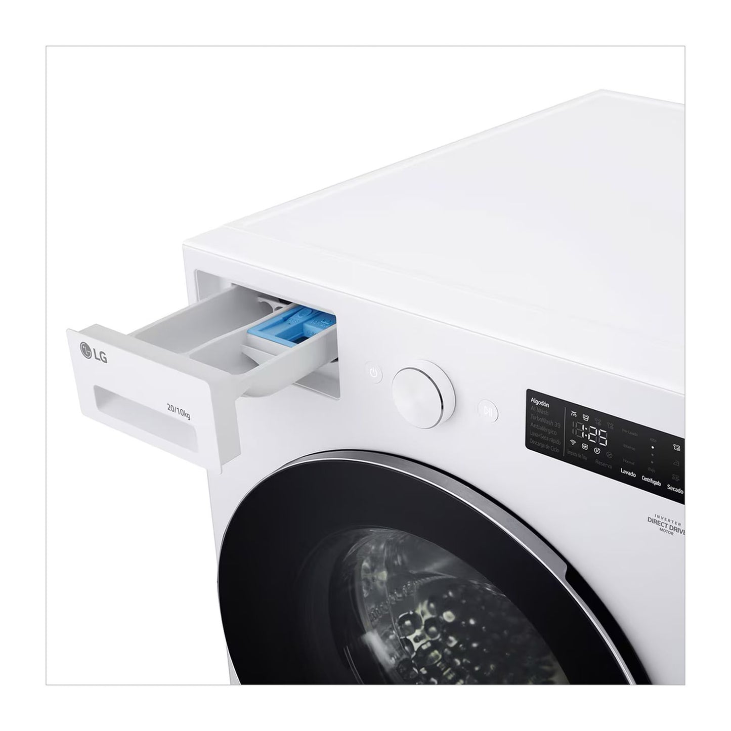 Lavasecadora AI DD LG 20 Kilos Carga Frontal Blanca WD20EWNTS6P