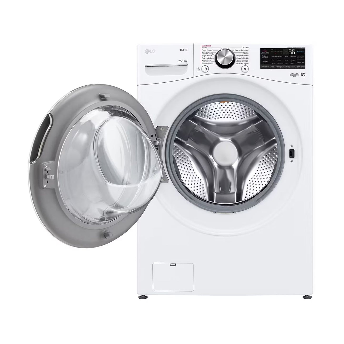 Lavasecadora LG 20 Kilos Carga Frontal Blanca WD20WV26R