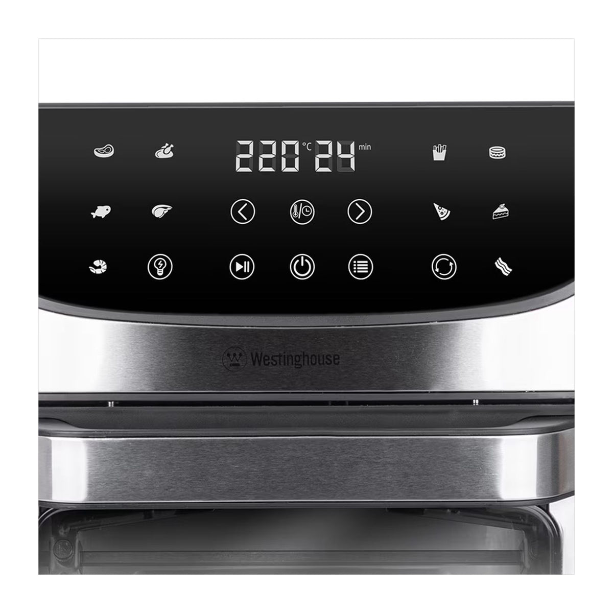 Horno Eléctrico Digital con Freidora de Aire Westinghouse 12 Litros Negro WKAF6103