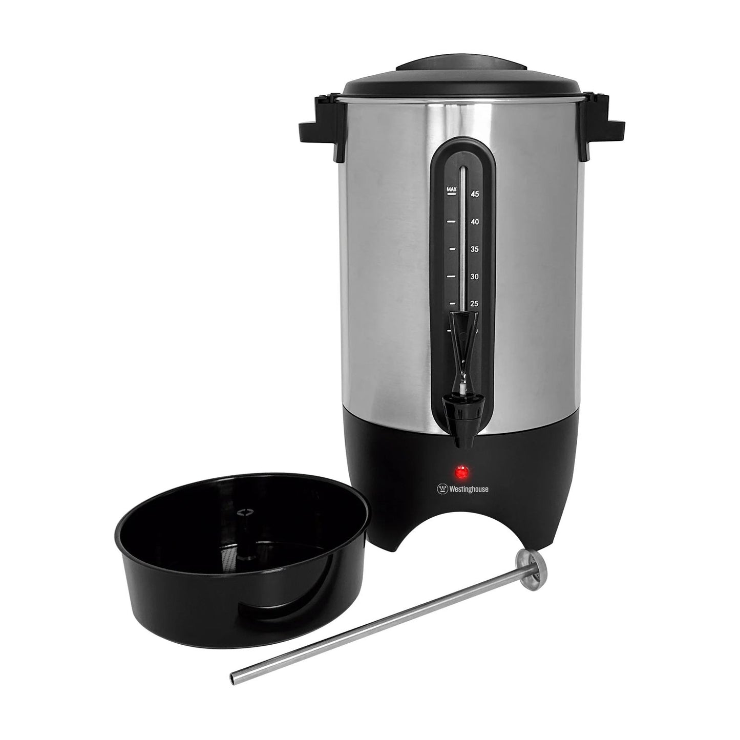 Cafetera Percoladora Westinghouse 45 Tazas Gris WKCN45