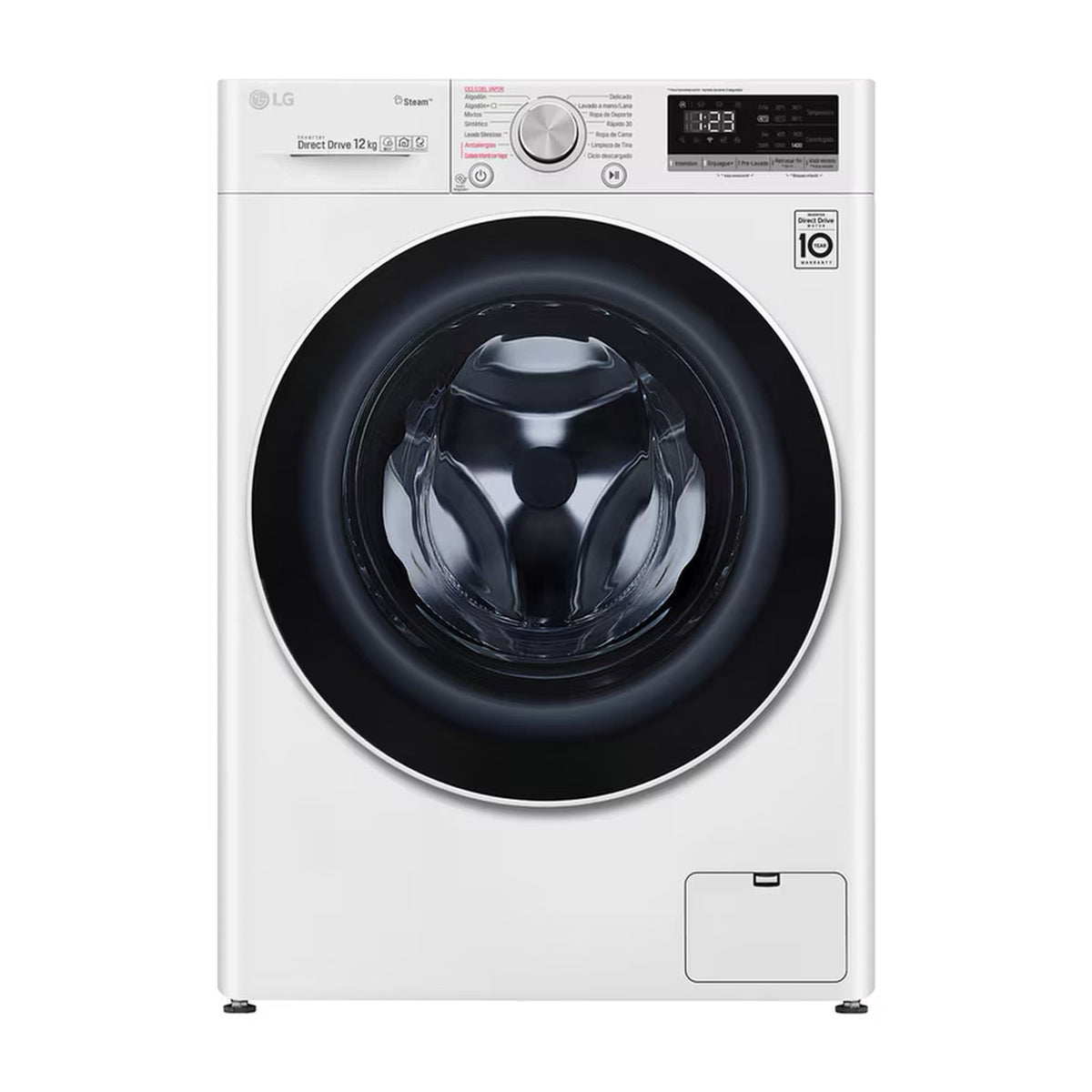 Lavadora LG AI DD 12 Kilos Carga Frontal Blanca WM12WVC4S6