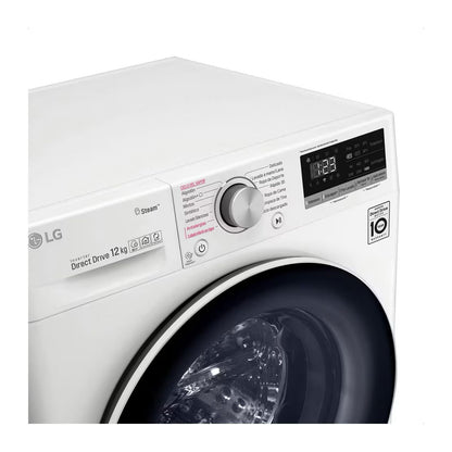 Lavadora LG AI DD 12 Kilos Carga Frontal Blanca WM12WVC4S6