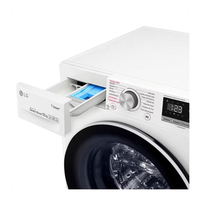 Lavadora LG AI DD 12 Kilos Carga Frontal Blanca WM12WVC4S6