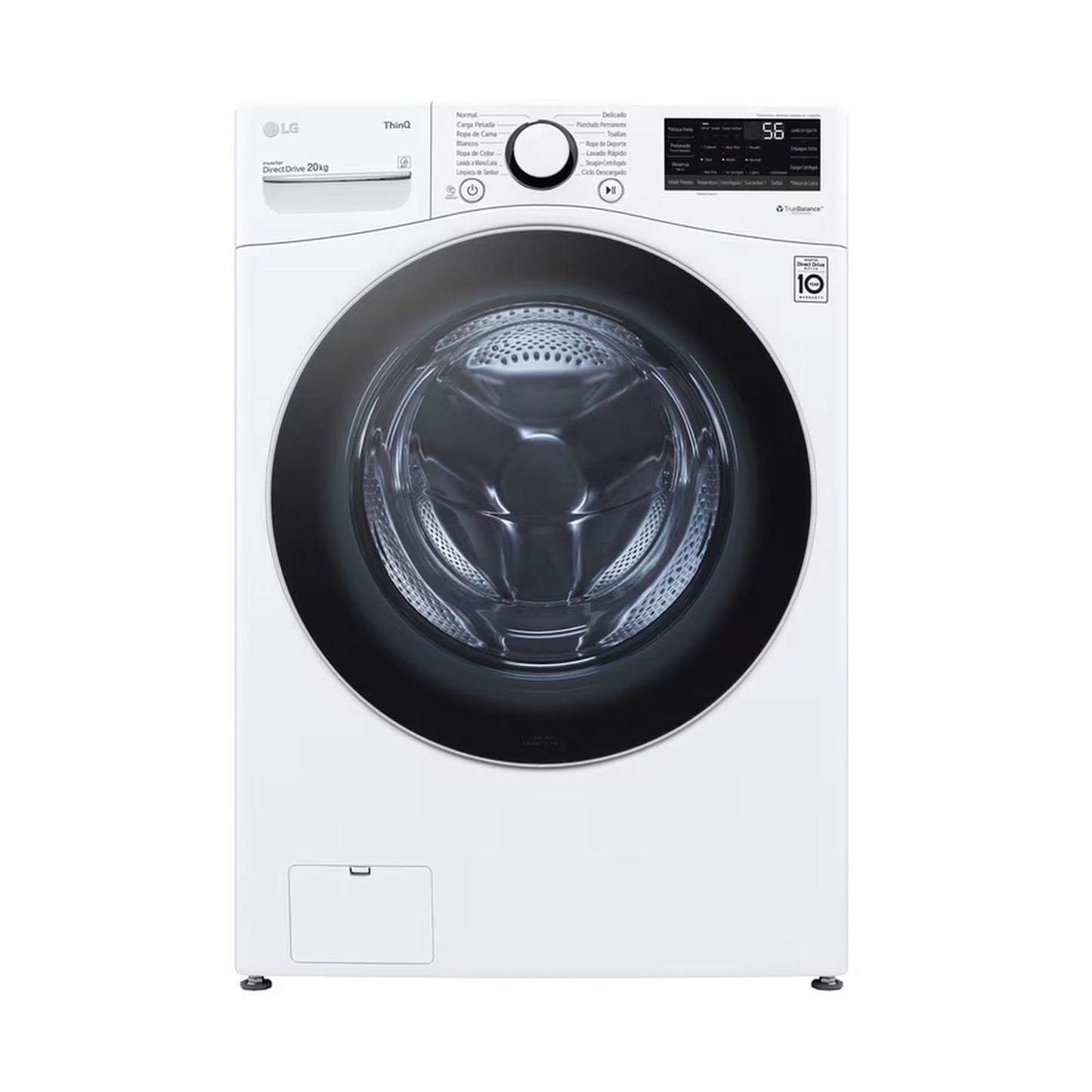 Lavadora Automática LG 20 Kilos Carga Frontal Blanca WM20WV26R