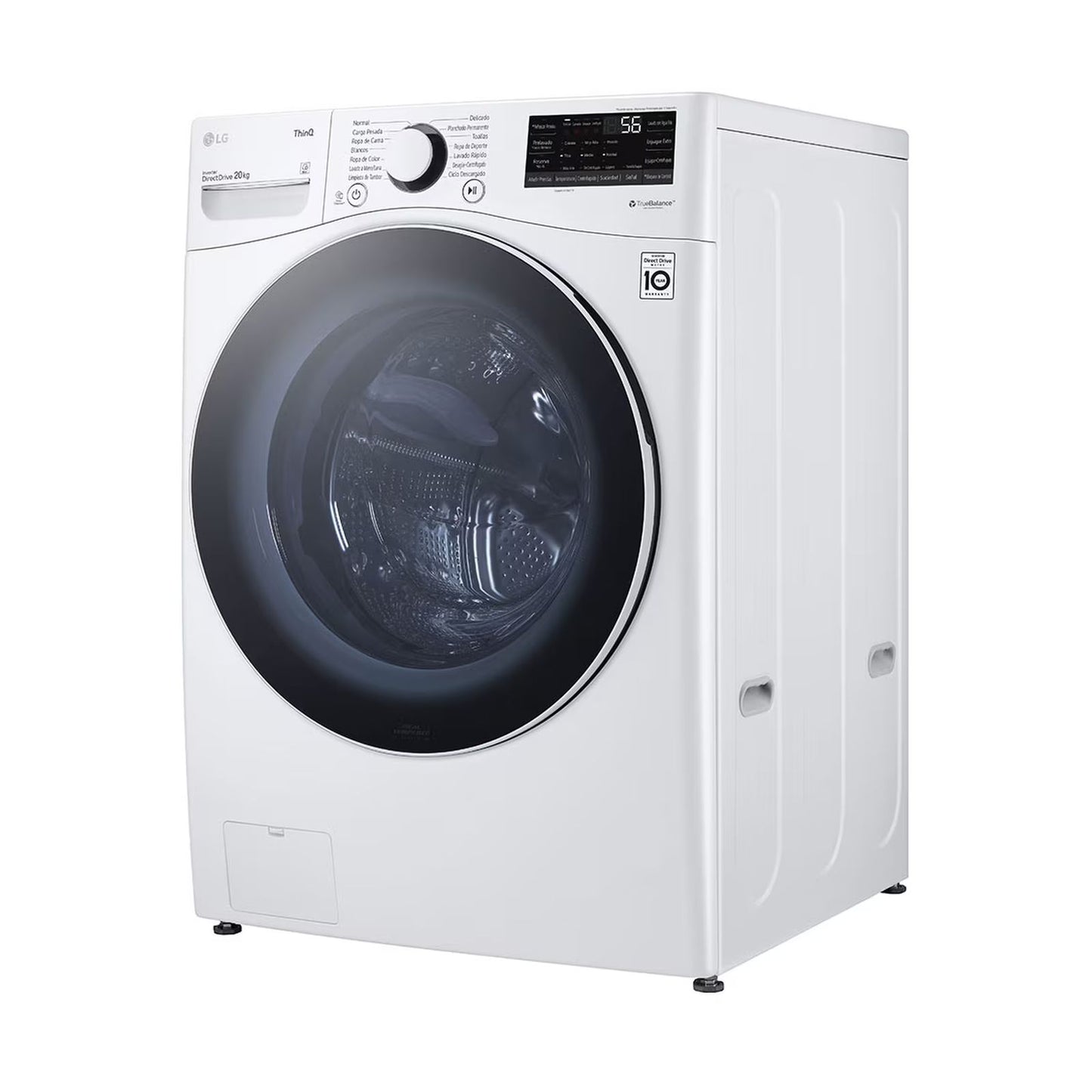 Lavadora Automática LG 20 Kilos Carga Frontal Blanca WM20WV26R