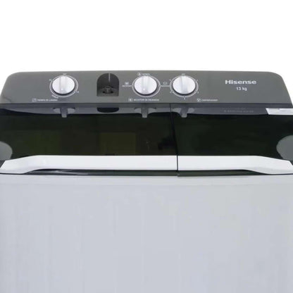 Lavadora Semiautomática Doble Tina 13 Kilos Hisense WSA1302P