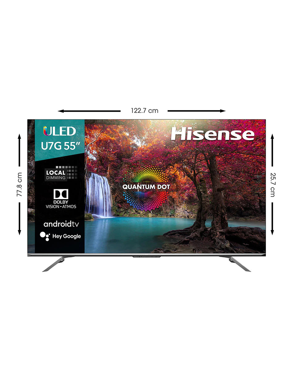 Televisión Pantalla 55 Pulgadas Hisense Android TV 4K UHD 55U7G