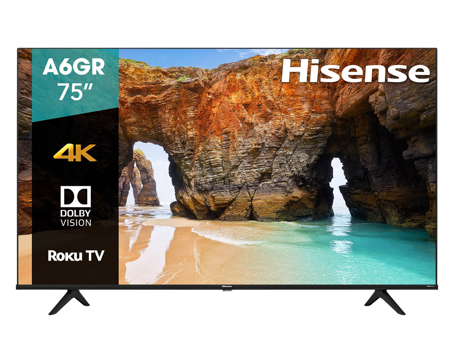 Televisión Pantalla 75 Pulgadas Hisense Roku TV 4K UHD 75A6GR