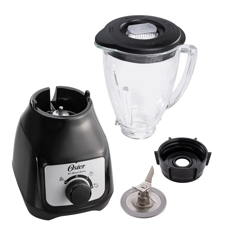 Licuadora Con Vaso de Vidrio 2 Velocidades Oster BLSTKAGBRD