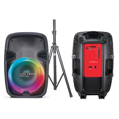 Bafle Profesional KSR recargable de 15" de 25,000 W PMPO radio FM CSA-5715
