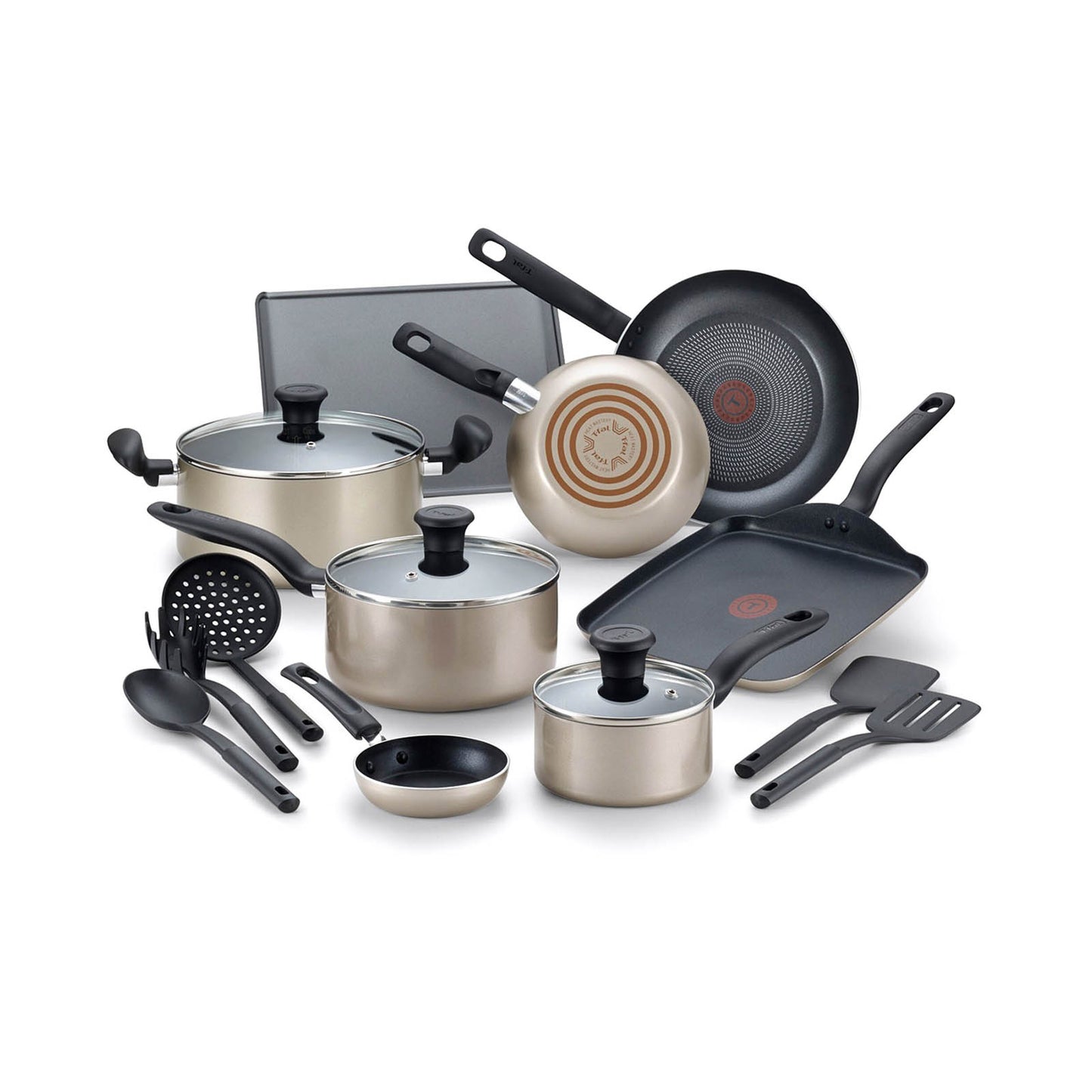 Batería de Cocina Champagne 16 Piezas T-fal B059SG64