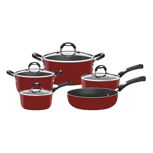 Batería de Cocina Tramontina Mónaco 5 Piezas Rojo 28799-702